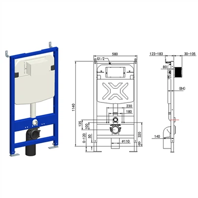 Cisterna de vàter oculta Slimline